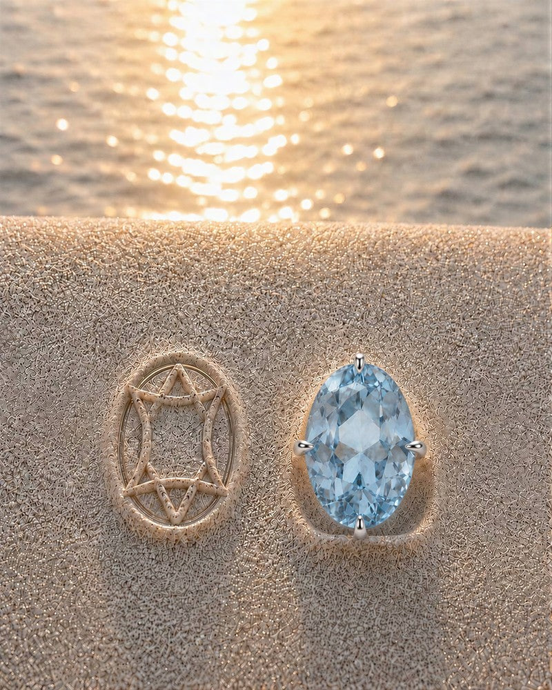 TRINITY Sky Blue Topaz crystal representing the QUEEN OF ICE archetype