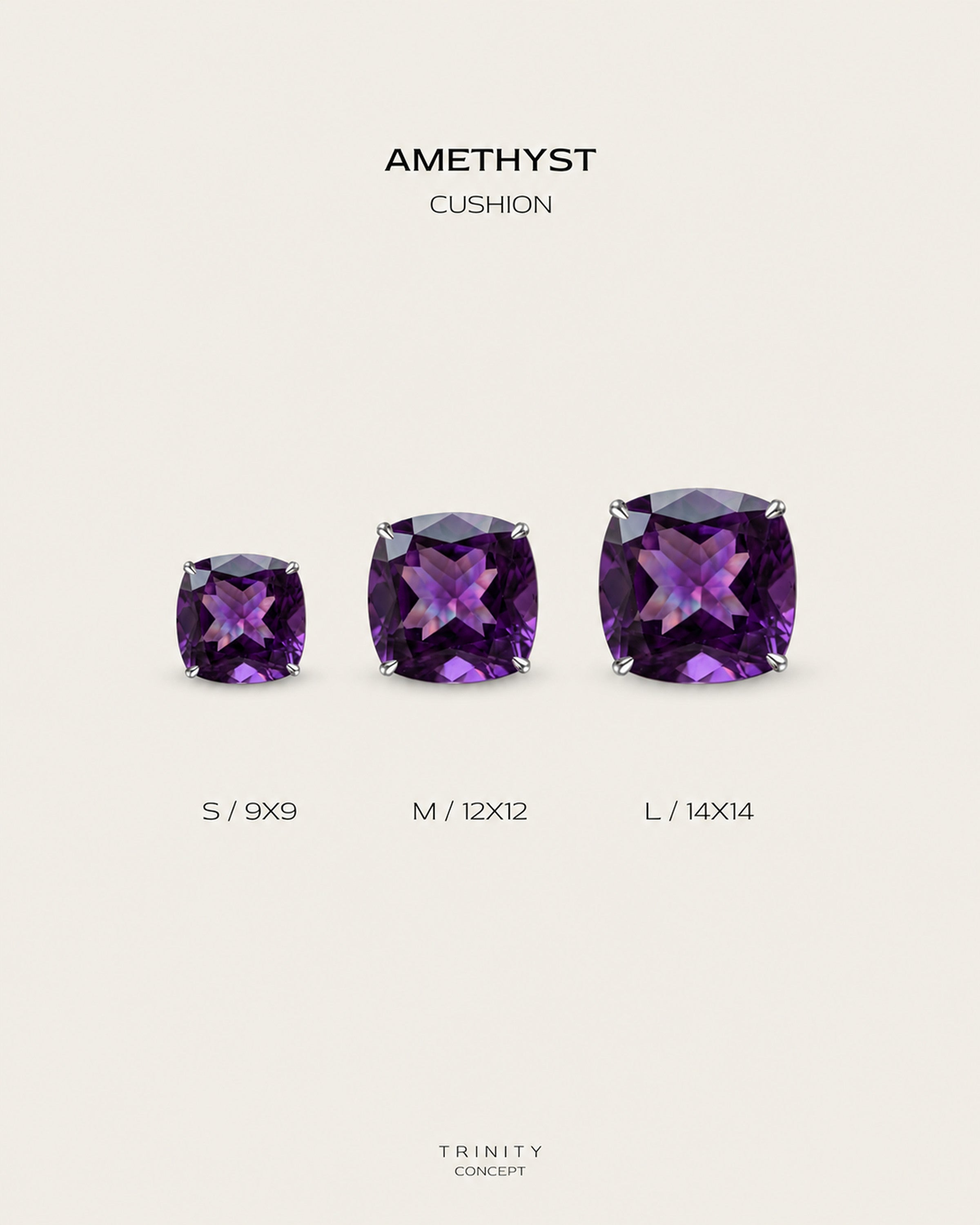 Amethyst · Cushion