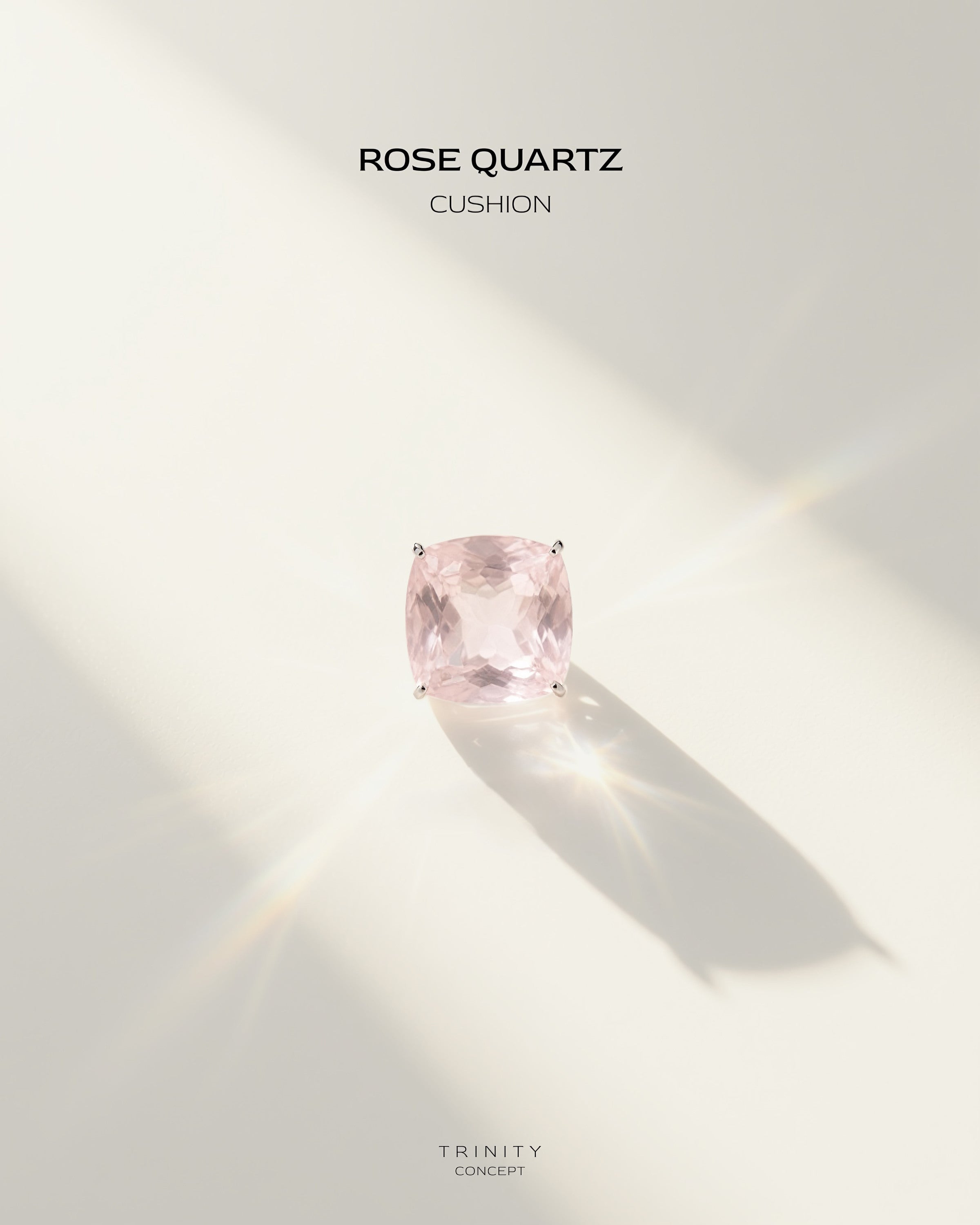 Rose Quartz · Cushion