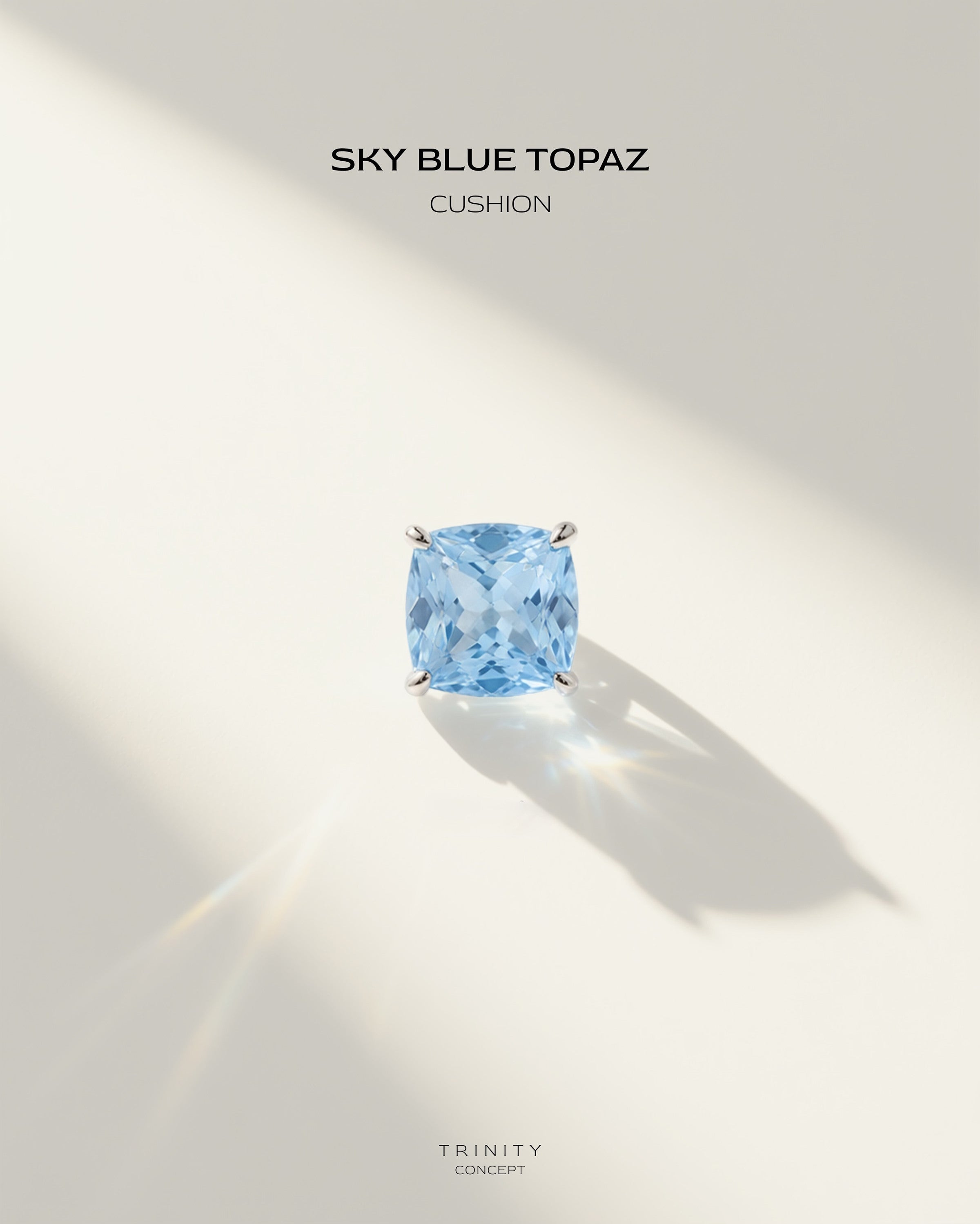 Sky Blue Topaz · Cushion