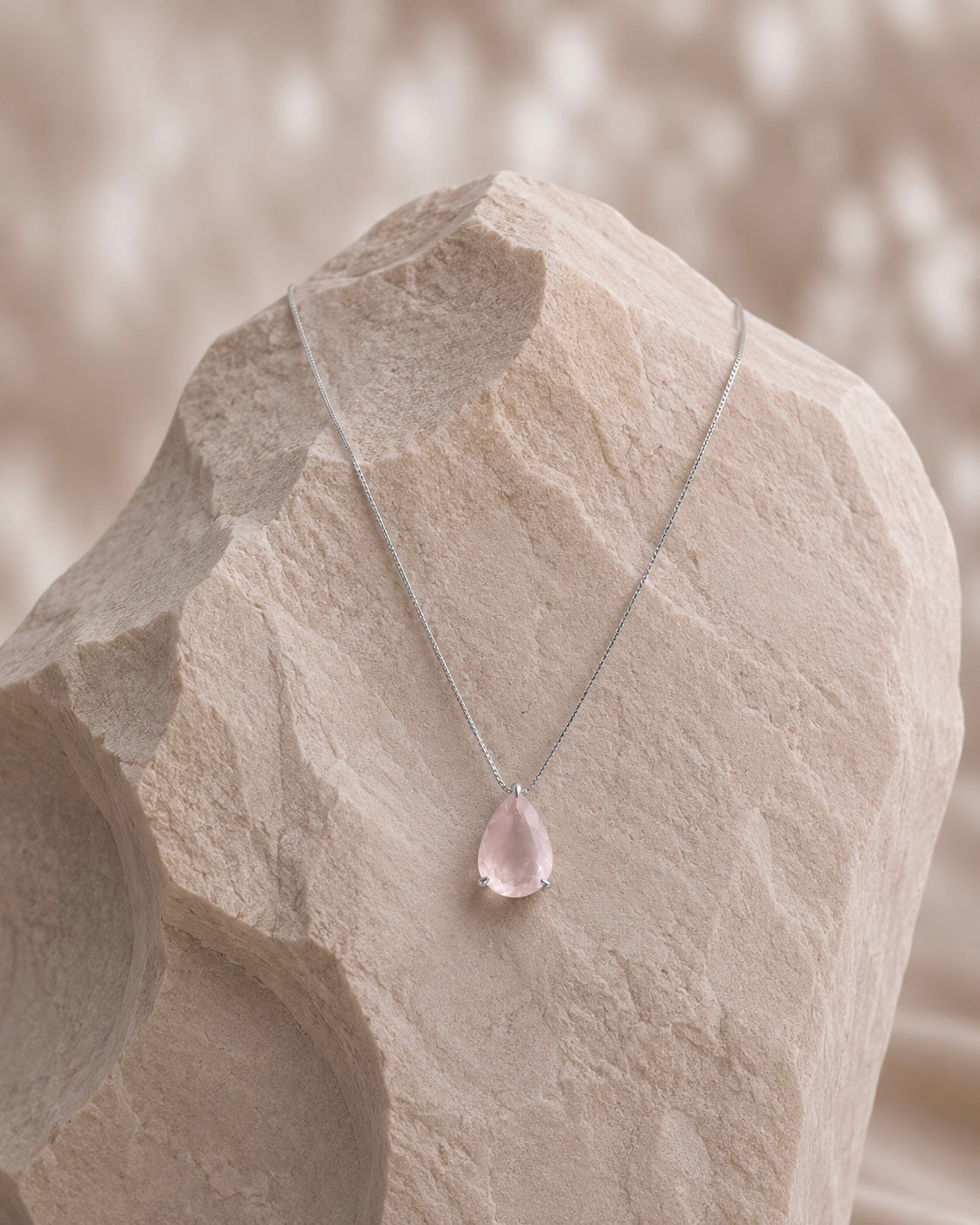 Trinity Solo · Rose Quartz Pear