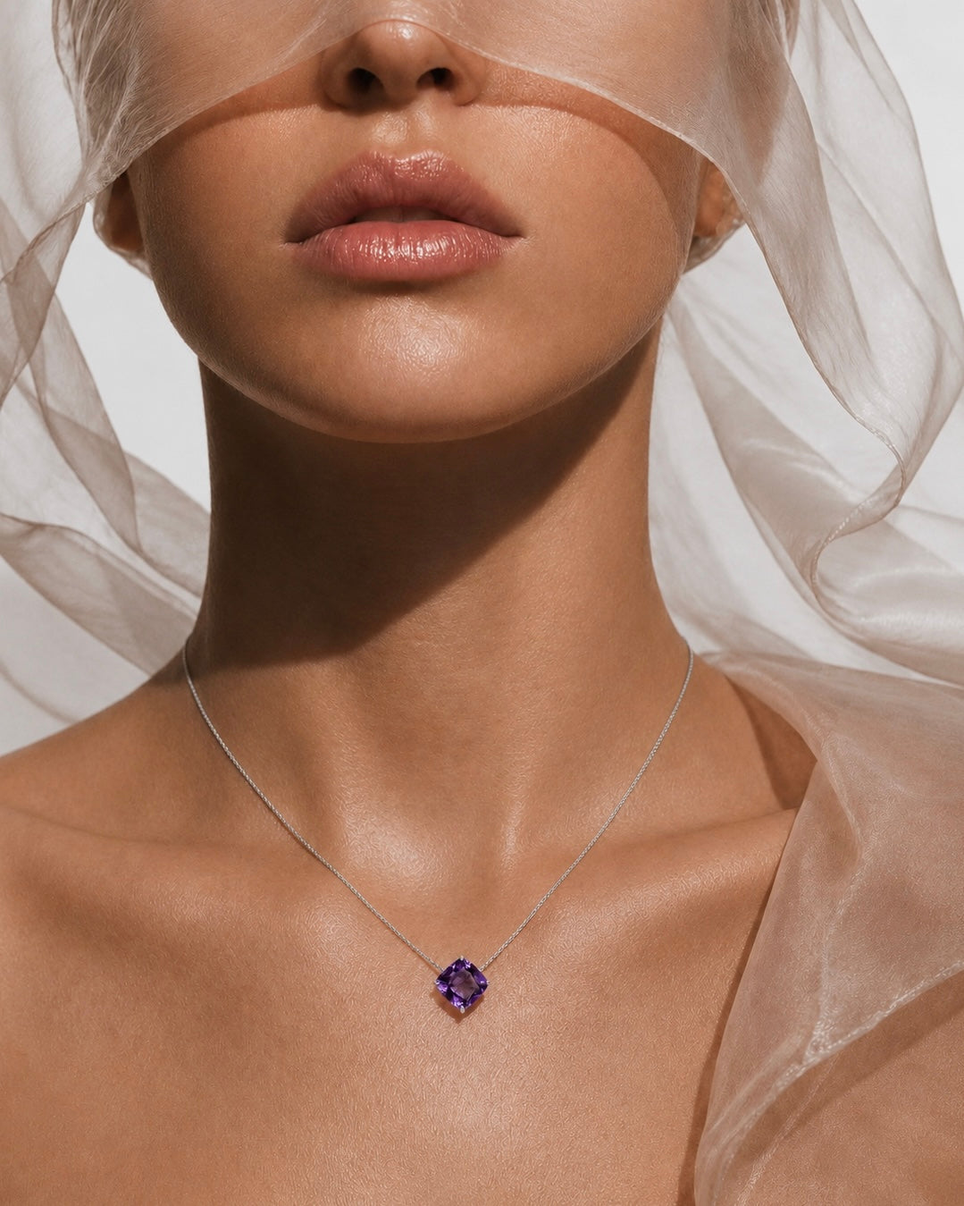 Trinity Solo · Amethyst Cushion