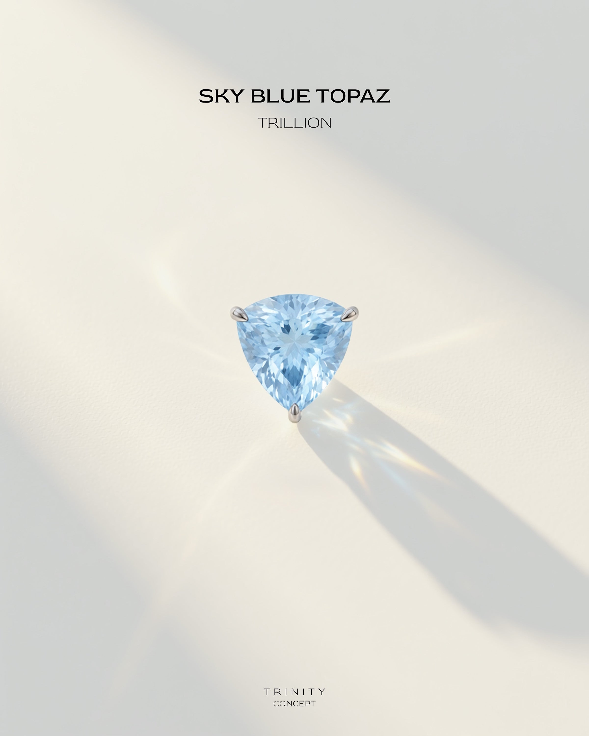 Trinity Solo · Sky Blue Topaz Trillion
