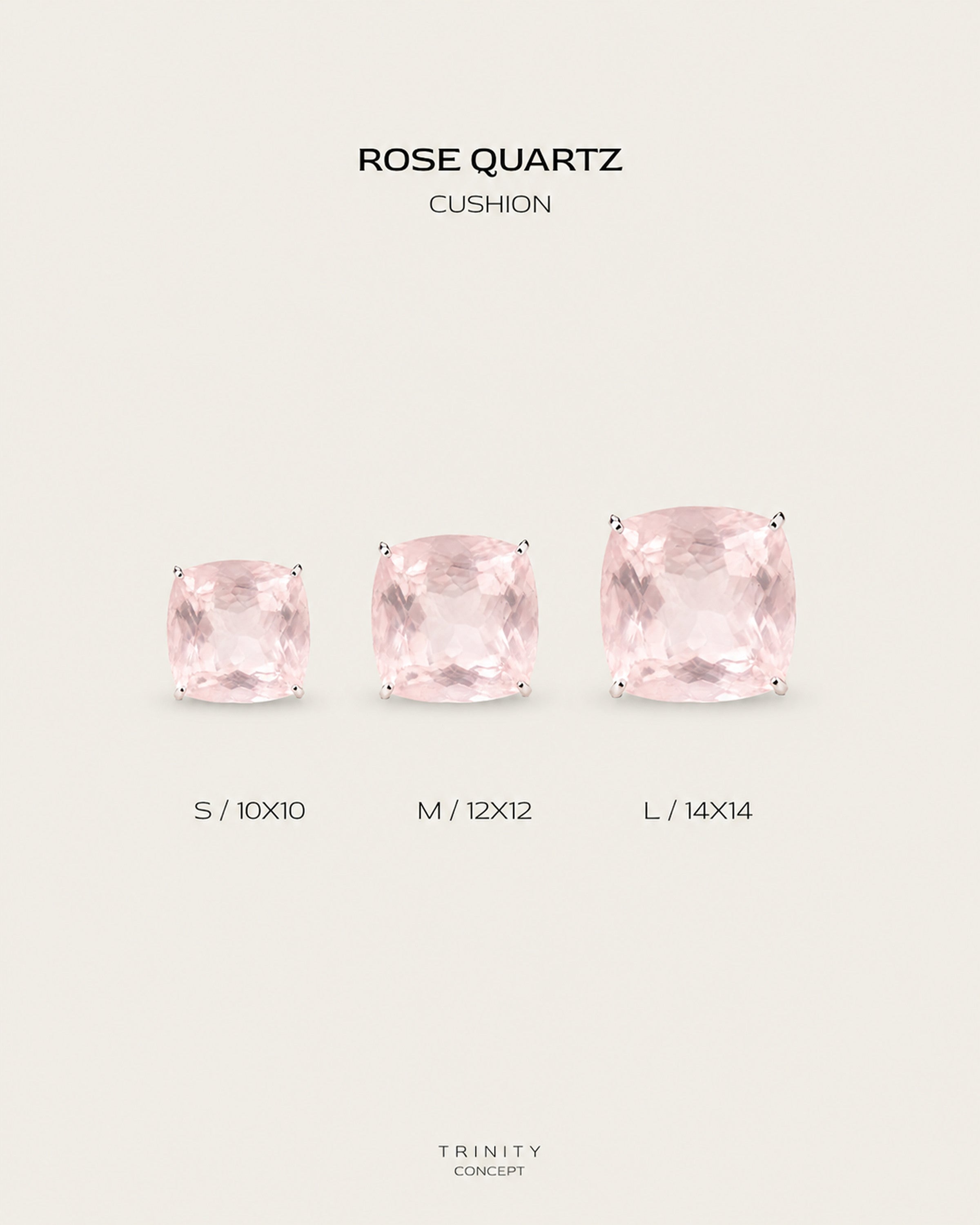 Rose Quartz · Cushion