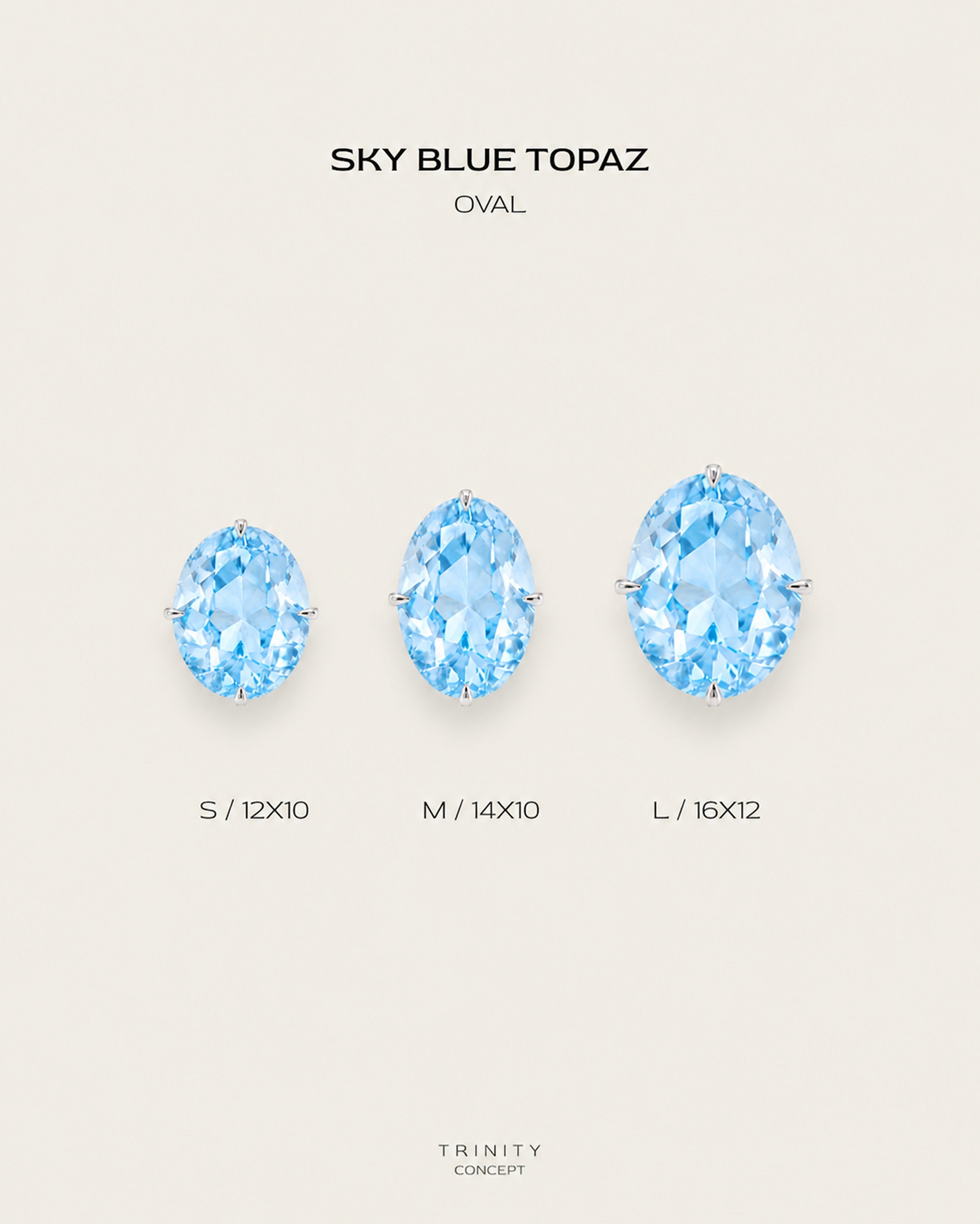Sky Blue Topaz · Oval