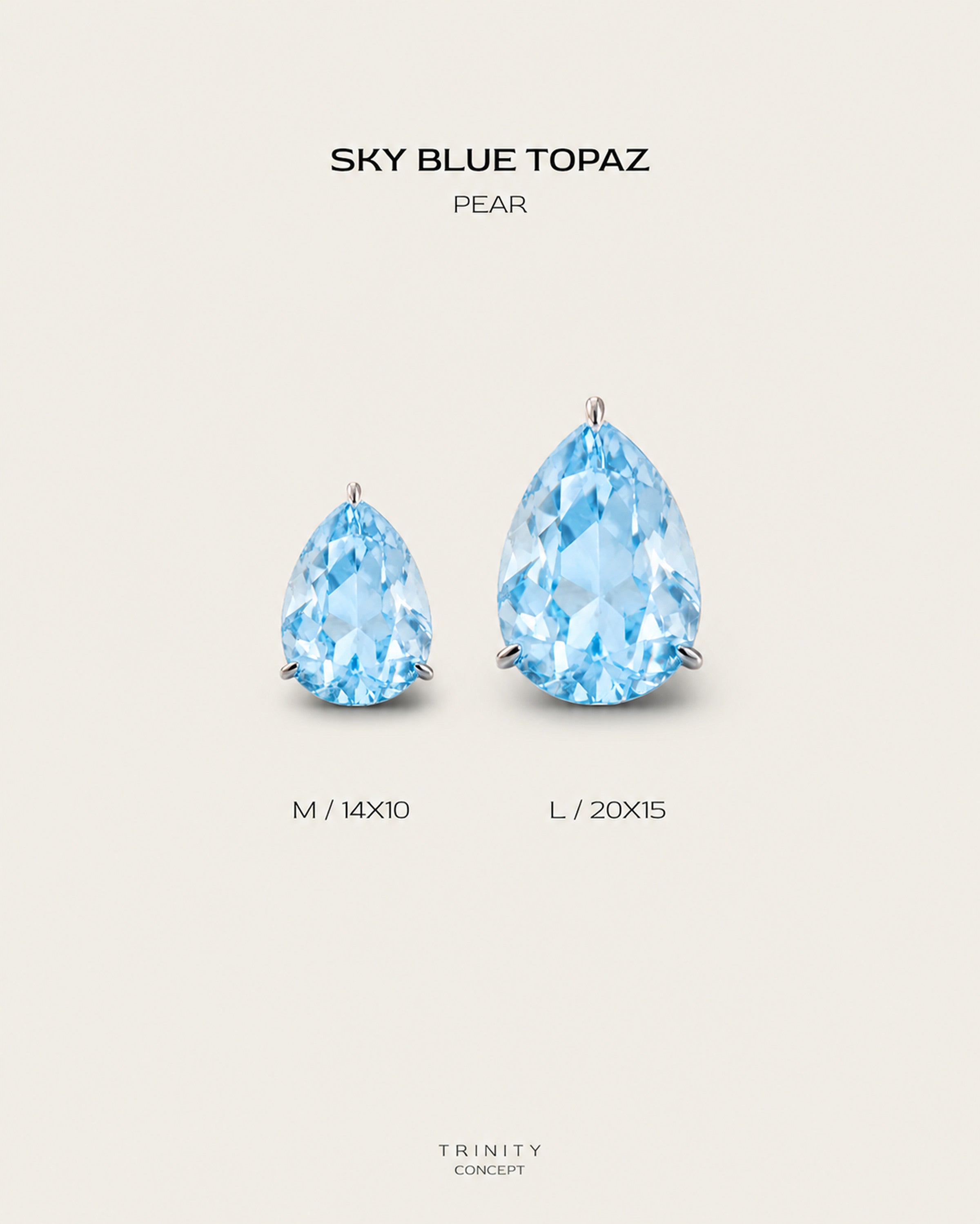 Sky Blue Topaz · Pear