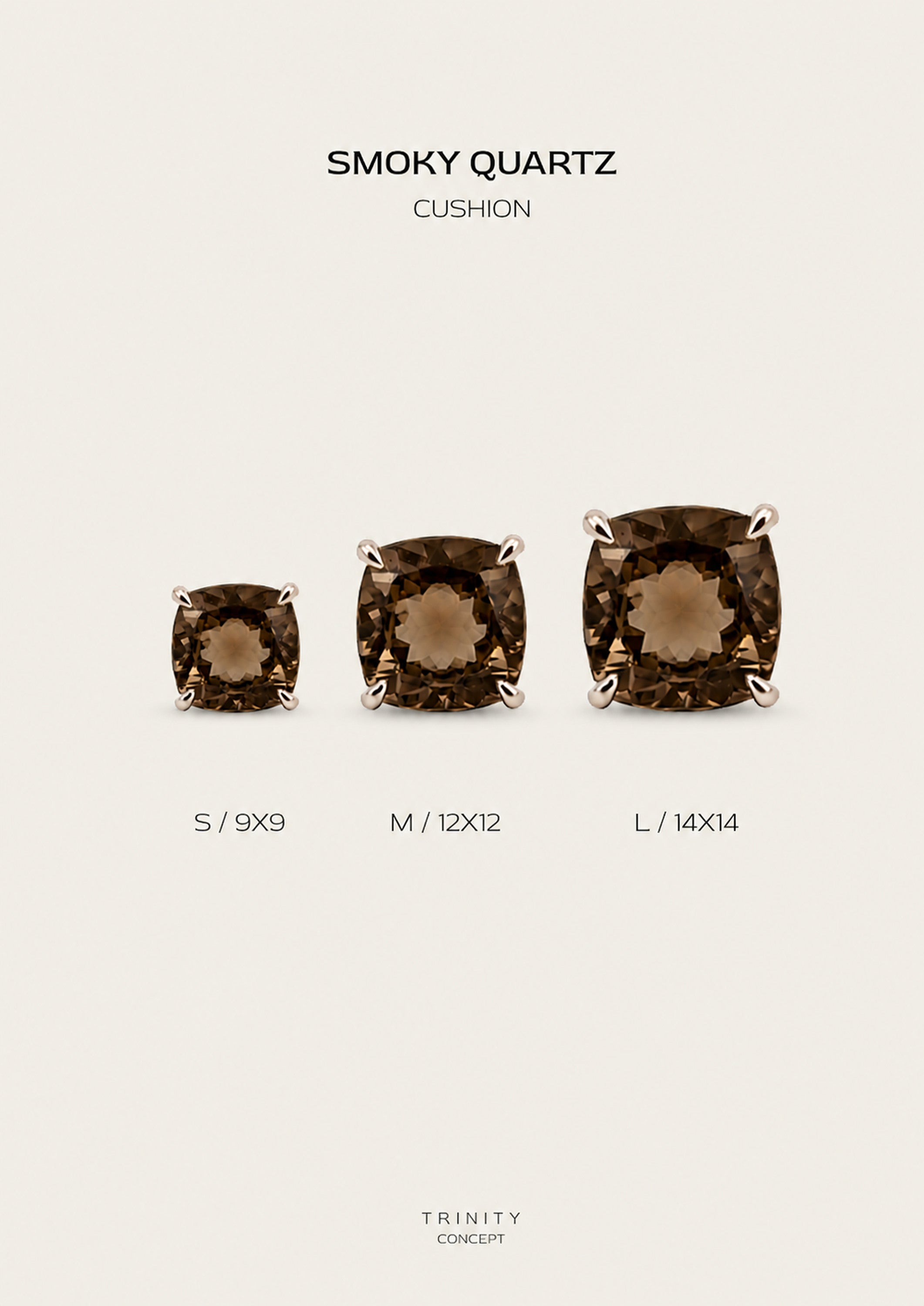 Smoky Qtz · Cushion