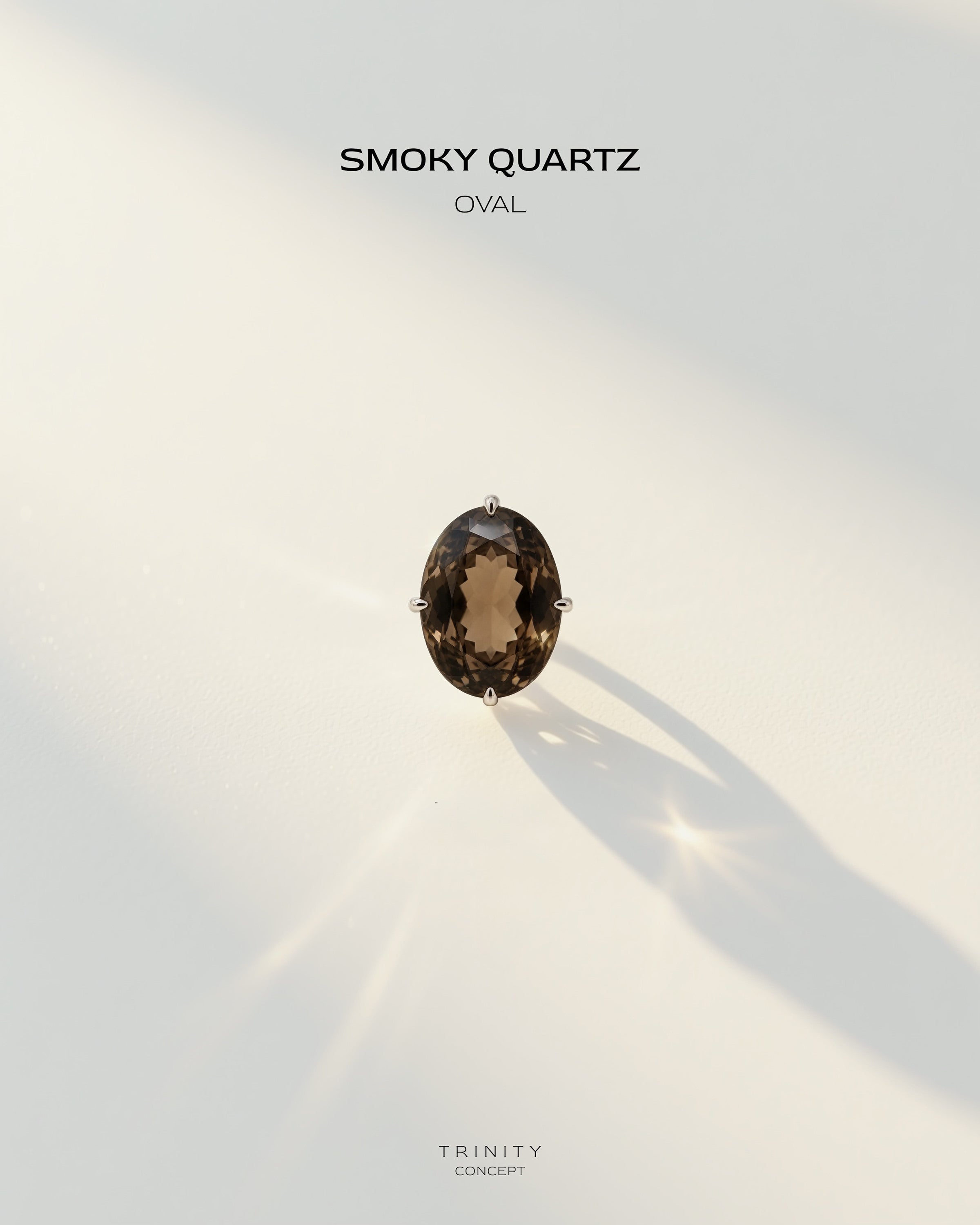 Smoky Qtz · Oval