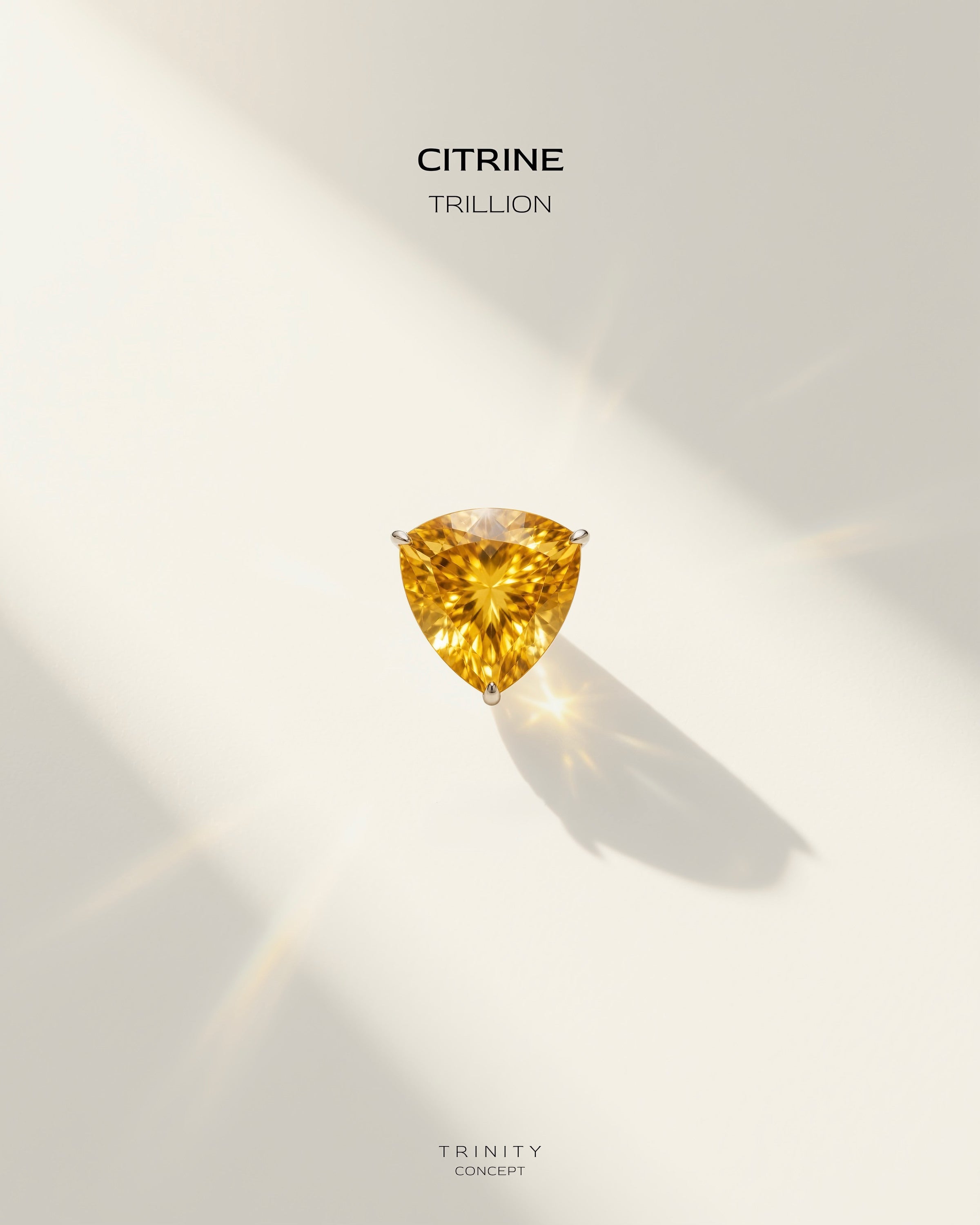 Trinity Solo · Citrine Trillion